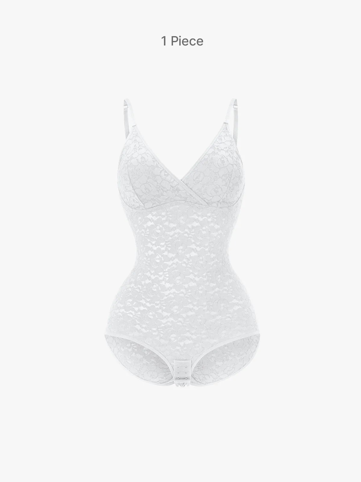 Deep-V Neck Sexy Lace Slimming Brief Bodysuit Body Shaper