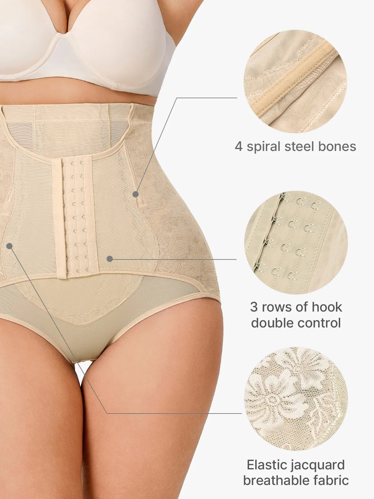 High Waist Cincher Slimming Panties Cooling Tummy Control Underwear
