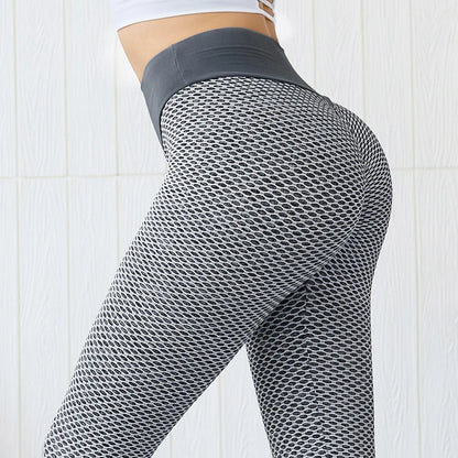 Women's High Waist Honeycomb Yoga Pants