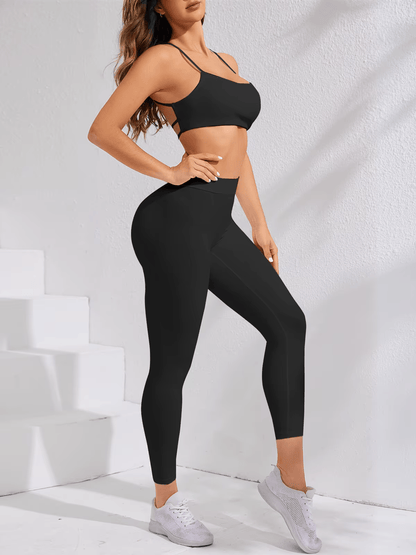 White Back V Women Yoga Pants Choose One Size Larger