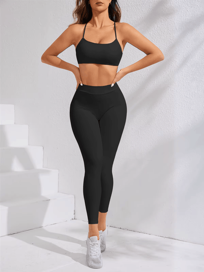 White Back V Women Yoga Pants Choose One Size Larger