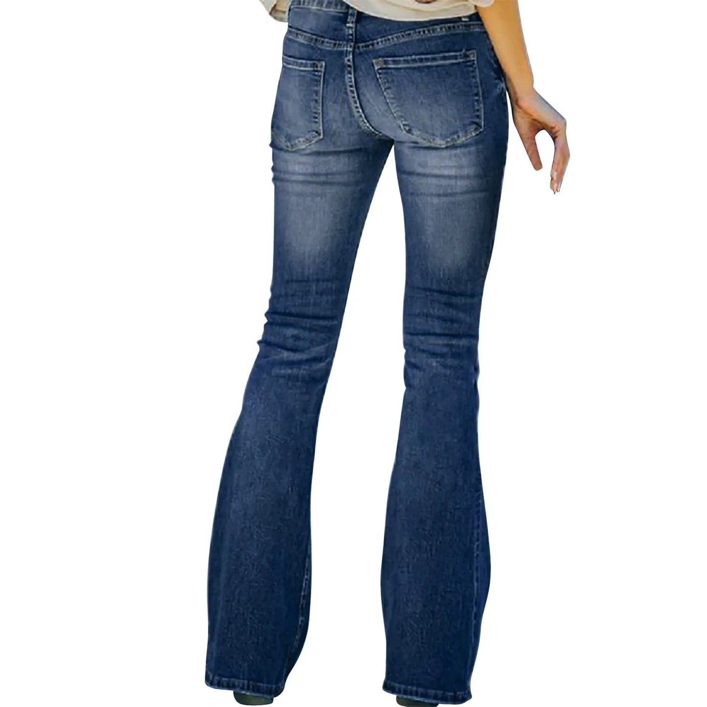 90s Vintage Button Fly High Waist Flare Leg Jeans