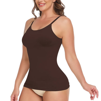 Everyday Scoop Neck Shaper Cami Top with Spaghetti Strap All Day Wear