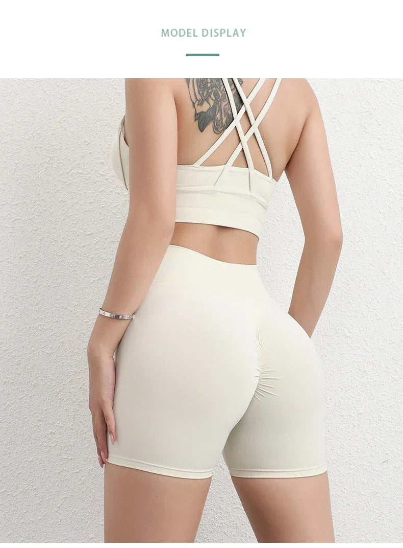 Women's Seamless Yoga Shorts Butt Lifting Fitness Pants