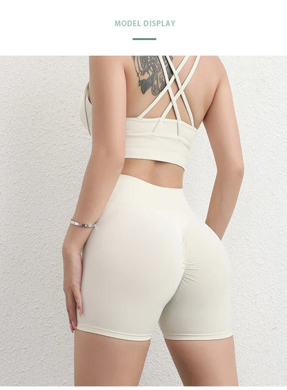 Women's Seamless Yoga Shorts Butt Lifting Fitness Pants